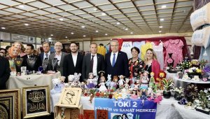 Millet Çarşısı Fuaye Salonu'nda el sanatları sergisi açıldı