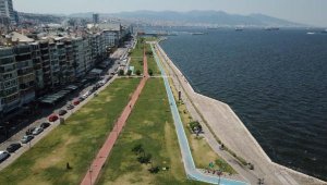 Aşırı sıcaklık uyarısı yapılan İzmir'de, Kordon boş kaldı
