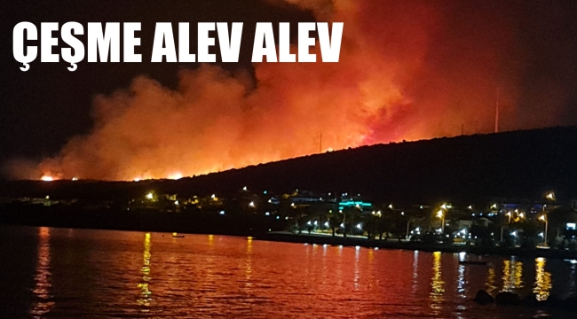 Çeşme'de alevli gece! Herkes sokağa fırladı