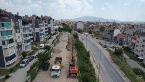 Demirci'deki 2 bin 300 metrelik içme suyu terfi hattı döşemesi tamamlanıyor