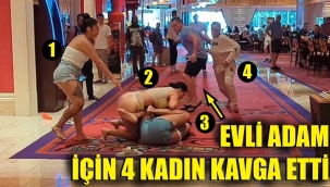 Dört kadın, evli bir adam için kavga etti