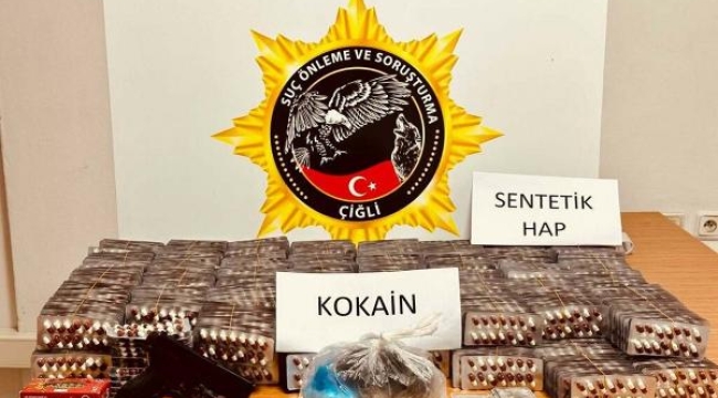 Evinde kokain ve uyuşturucu hapla yakalandı