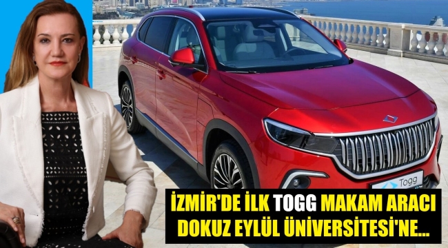 İzmir'de ilk TOGG makam aracını Rektör Hotar kullanacak