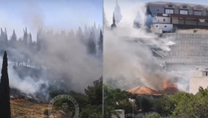 Korkulu anlar! Makilik yangını eve sıçradı