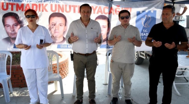 Kuşadası Belediyesi, görev şehidi çalışanlarını lokma hayrıyla andı