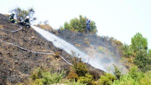 Manisa'da makilik yangını, 1 hektar küle döndü