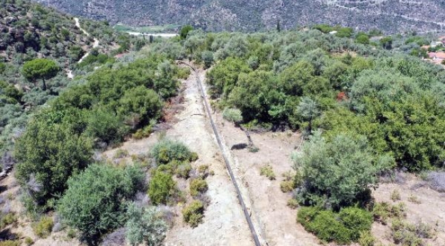 Söke Karakaya'da çelik boru isale hattı tamamlandı