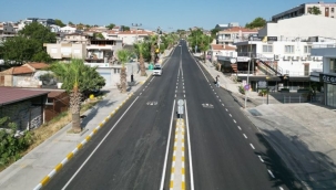 Urla Erdoğan Ker Caddesi yepyeni görünüme kavuştu