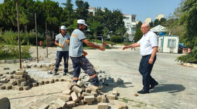 Yeşilyurt'ta geçici pazar alanı hazır! Başkan çalışmaları denetledi