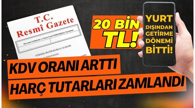 Yurt dışı telefon harcı 20 bin lira oldu