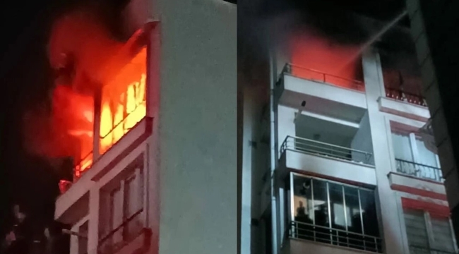 Apartman patlama oldu, ardından yangın çıktı