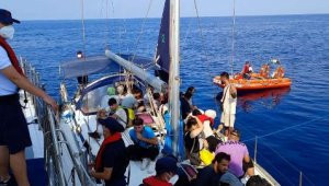 Bodrum'da 118 kaçak göçmen kurtarıldı, 18 kaçak göçmen yakalandı