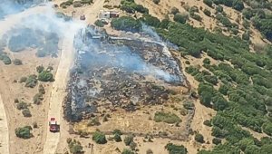 Çiğli'de korkutan yangın