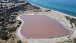 Dünyadaki 8 pembe gölden biri: 'Kalpli Göl'