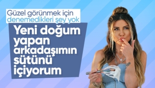 Genç ve dinç görünmek için anne sütü içiyor