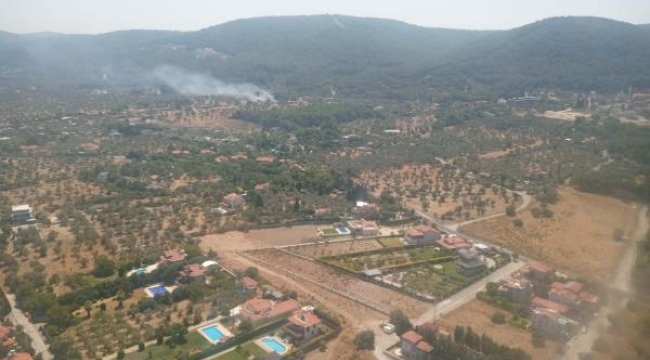 İzmir'de çıkan orman yangını, yarım saatte kontrol altına alındı