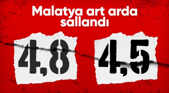 Malatya'da korku dolu anlar! Art arda deprem