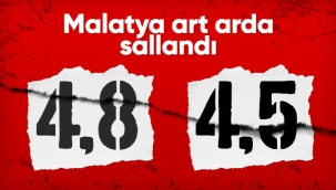 Malatya'da korku dolu anlar! Art arda deprem