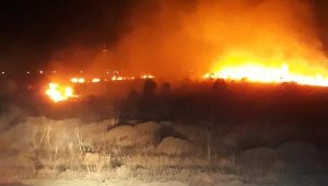 Minibüste çıkıp, ormana sıçrayan yangın 3 saatte söndürüldü