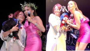 Belediye başkanı, Tuğba Özerk'e keçi hediye etti