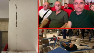 Belediye başkanları depreme yakalandı