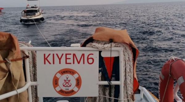 Bodrum'da teknede yangın çıktı