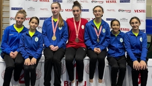 Bornova Belediyesporlu cimnastikçiler başarıya doymuyor