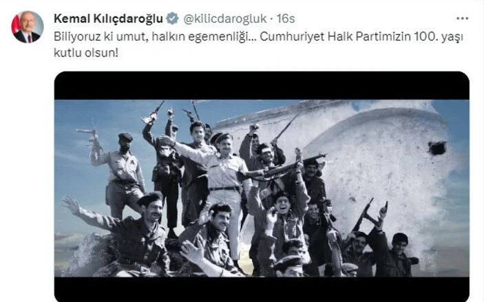 CHP 100. yılı teröristlerin fotoğrafı ile kutladı