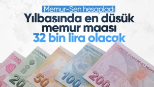 En düşük memur maaşı 32 lira oluyor