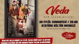 Gaziemir'de tiyatro perdesi "Veda" oyunuyla açılıyor