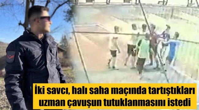 Halı sahada tartıştıkları çavuşu tutuklamaya kalktılar