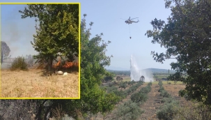 İtfaiye ve helikopter anında müdahale etti