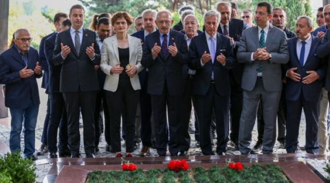 Kılıçdaroğlu, Adnan Menderes'in kabrini Ekrem İmamoğlu ile ziyaret etti