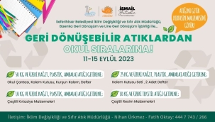 Seferihisar'a çağrı: Atığını getir, kırtasiye malzemeni götür