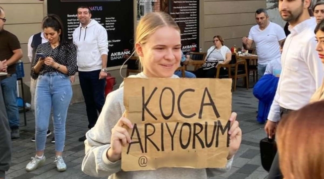 Belaruslu kadın 'Koca arıyorum' dövizi açtı