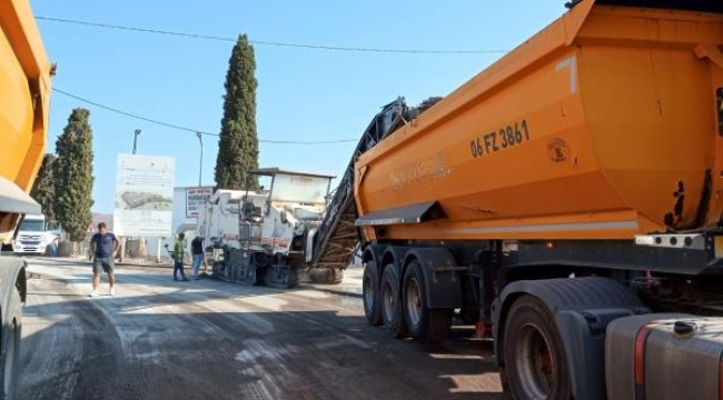 Bodrum'da altyapının ardından sıcak asfalt çalışması başladı