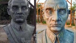 Çanakkale'de tepki çeken Atatürk büstü 'birkaç deneme' içinmiş