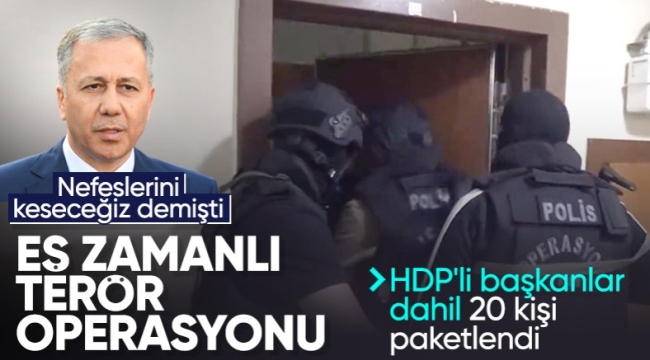 HDP'li başkanların da bulunduğu 20 kişiye 'terör' gözaltısı