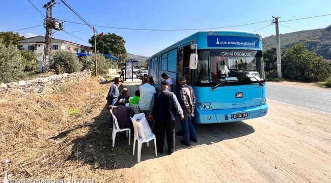 İzmir'in Giyim Otobüsü Kiraz, Beydağ ve Tire yollarında
