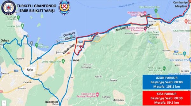 İzmir'de pazar günü bazı yollar trafiğe kapatılacak