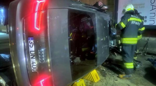 Manisa'da otomobil devrildi; 1 ölü, 2 yaralı