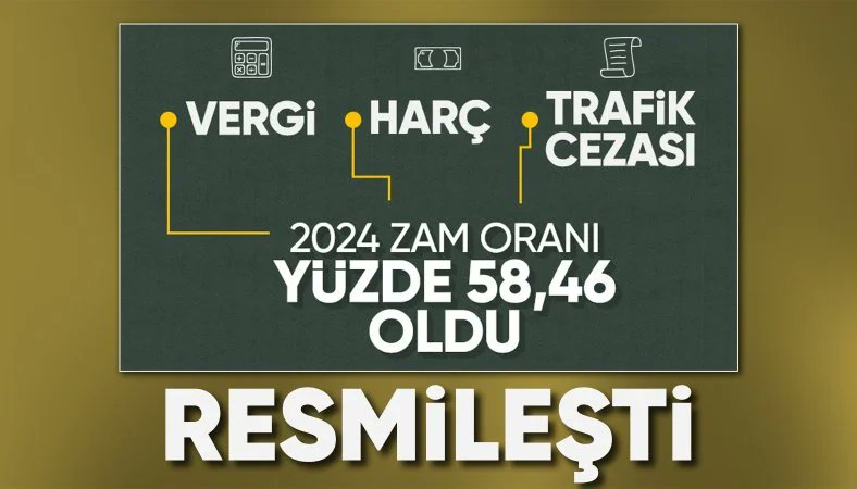 2024 yılı vergi ve cezalardaki zam oranı belli oldu