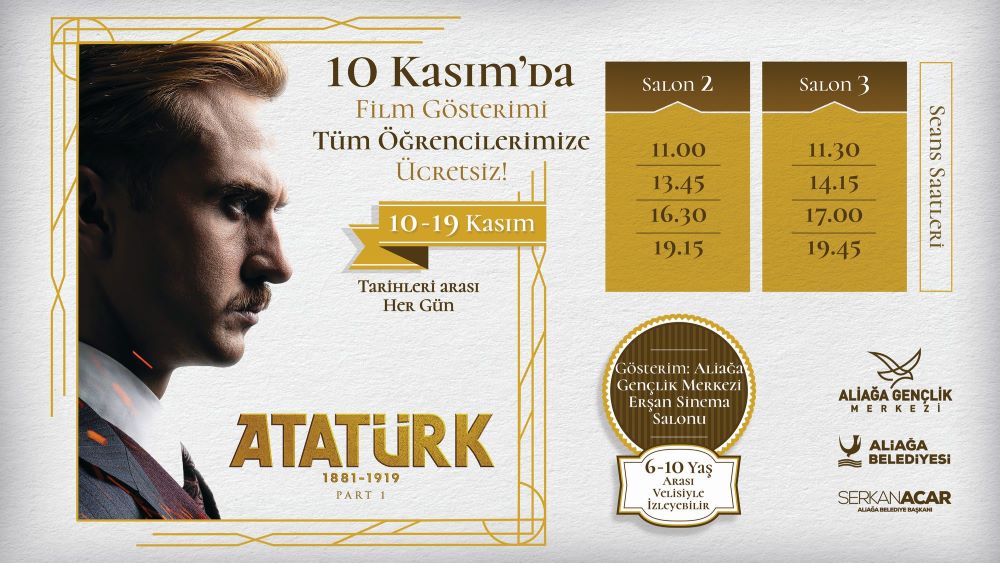 Aliağa Belediyesi'nden öğrencilere tatil sürprizi: Atatürk 1881-1919