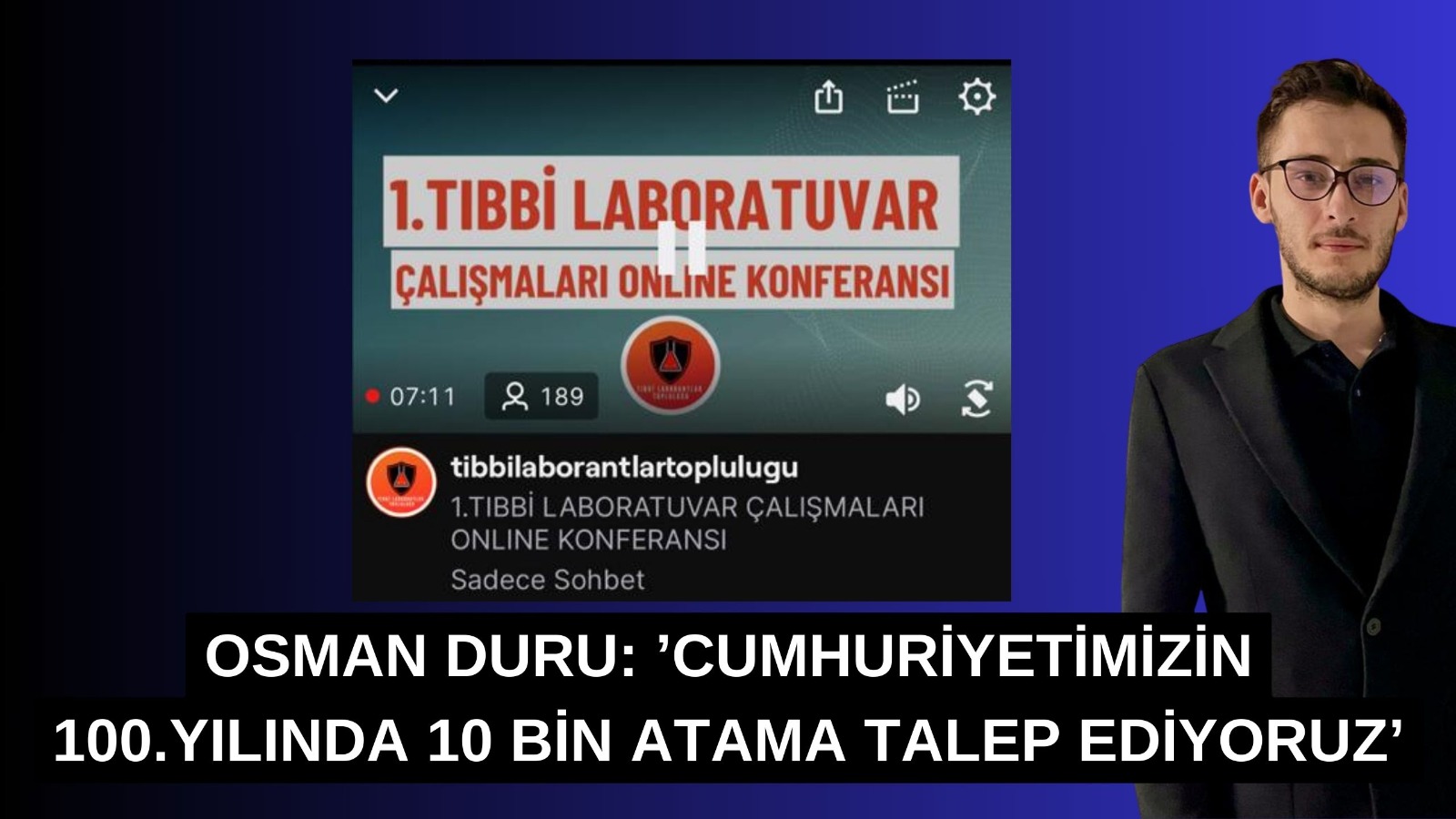 Osman Duru: Cumhuriyetimizin 100. yılında, 10 bin atama talep ediyoruz