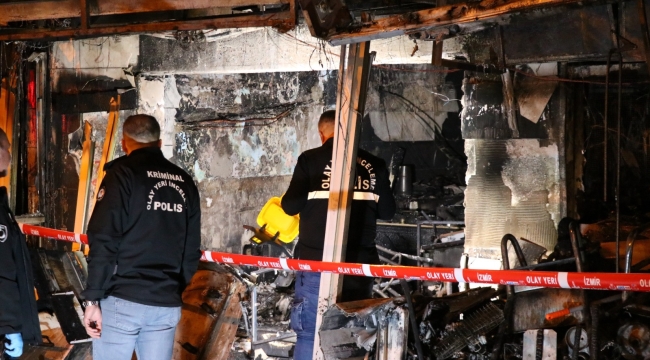 İzmir'de iş yeri yangınında kundaklama iddiası