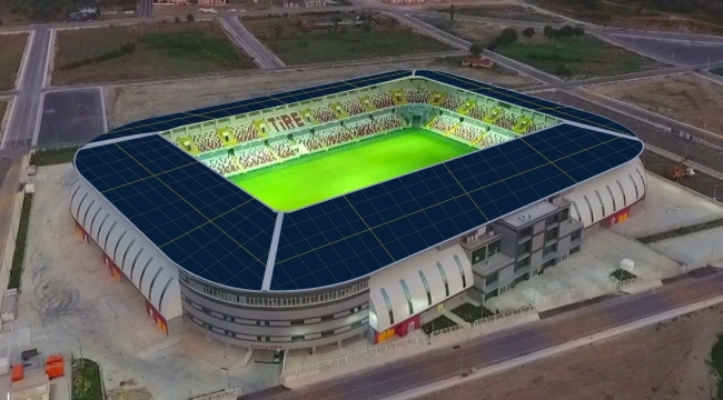 Tire Gazi Mustafa Kemal Atatürk Stadyumu'nun çatısına temiz enerji