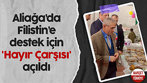 Aliağa'da Filistin'e destek için 'Hayır Çarşısı' açıldı