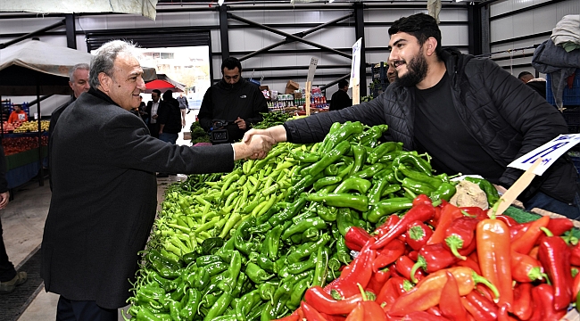 Başkan İduğ, Pazar esnafını ziyaret etti