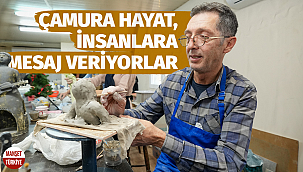 Gaziemirli kursiyerler çamura hayat, insanlara mesaj veriyorlar 