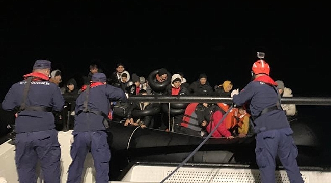  İzmir açıklarında 96 göçmen kurtarıldı